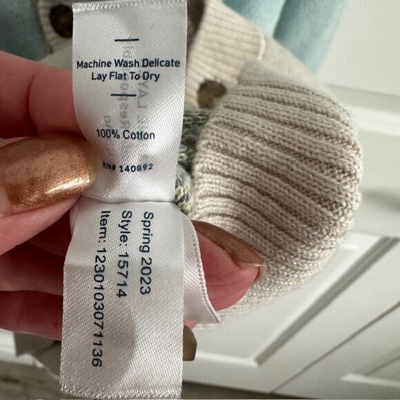 Marine Layer NWT Sunset Palm Finn Intarsia Cardigan Sweater Large - Picture 9 of 11
